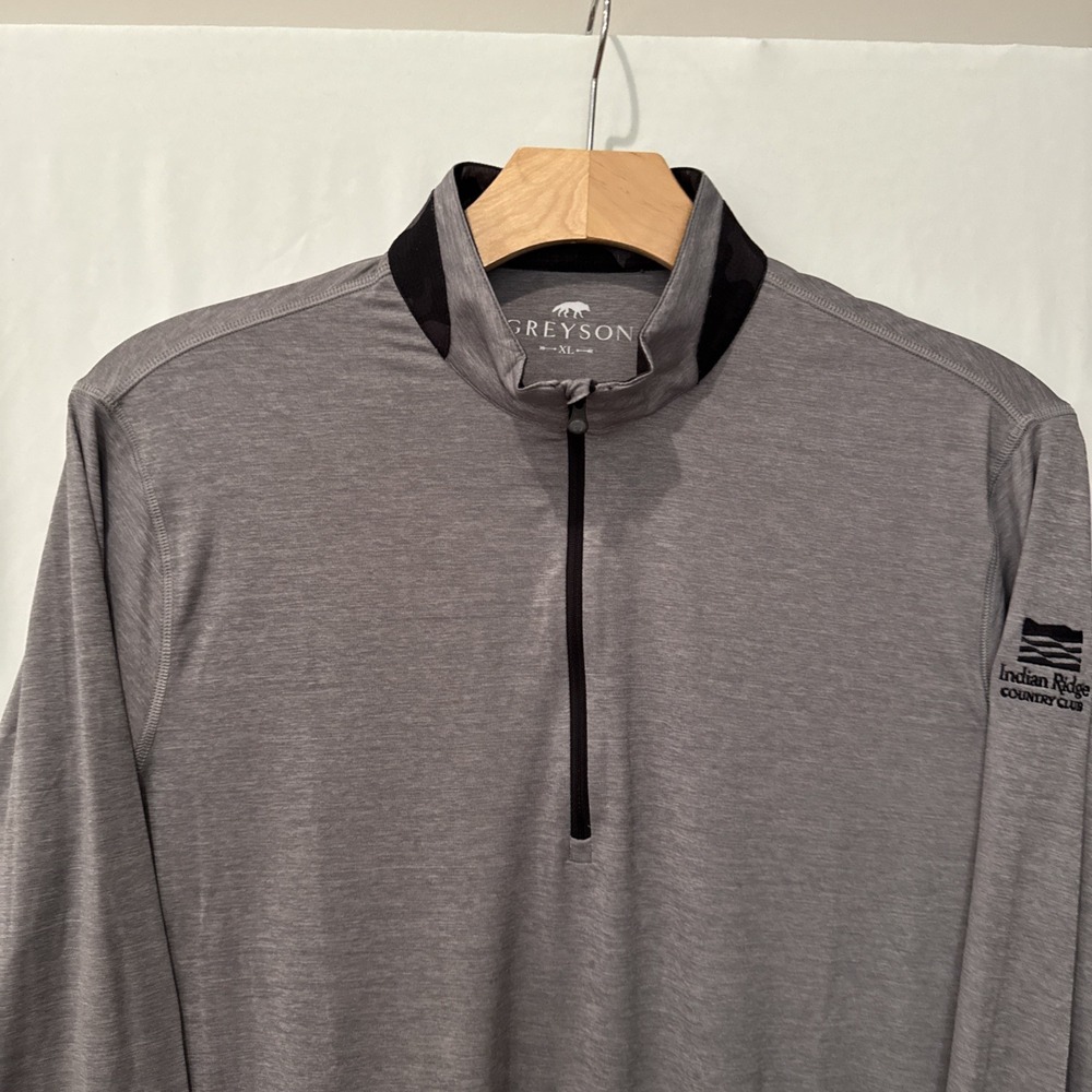 Greyson Guide Sport Quarter-Zip Pullover Mens XL Stretch Heather Gray